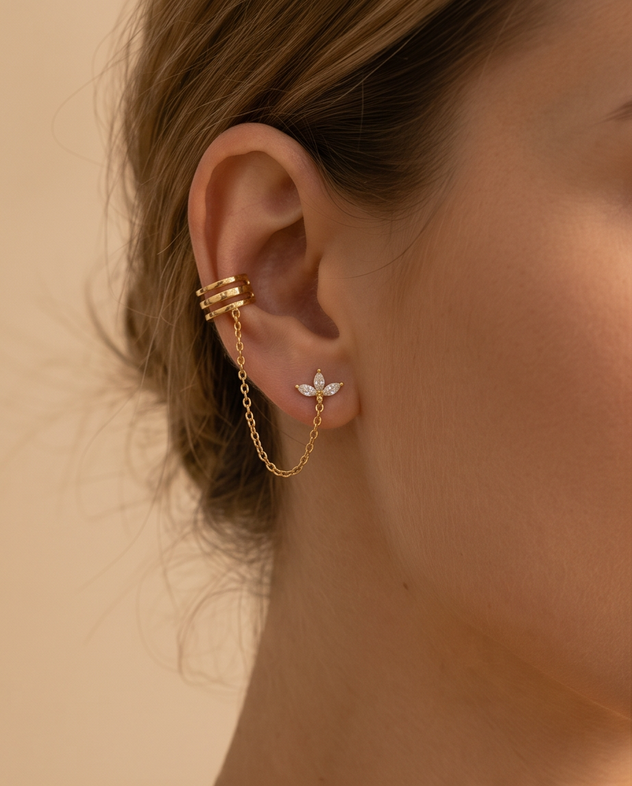 Puce et Earcuff Flora